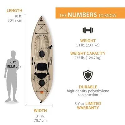 Lifetime Tamarack Angler 100 Fishing Kayak (Paddle Included)