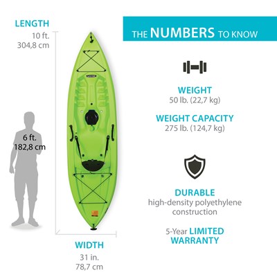 Lifetime Tioga 100 Sit-On-Top Kayak (Paddle Included)